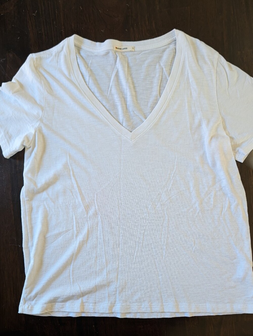 Marine Layer White V-Neck Tee